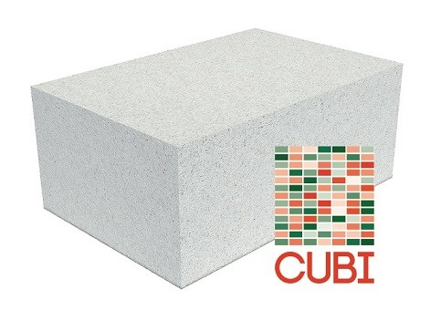 Блок газосиликатный для малоэтажного  строительства  CUBI (ЕЗСМ),плотностью D700,В-3,5 шириной 300 мм, длиной 625 мм, высотой 200 мм.  