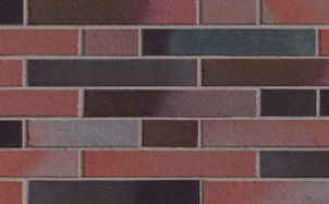 Клинкерная фасадная плитка ABC Ziegelriemchen Blankenese-Winterhude dunkel-bunt гладкая NF10, 240*71*10 мм