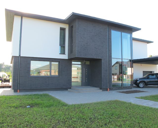 Дом из кирпичной плитки Feldhaus Klinker R736LDF14