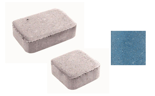 Плитка тротуарная, в комплекте 2 камня, Классико 1КО.4, синий, завод Выбор