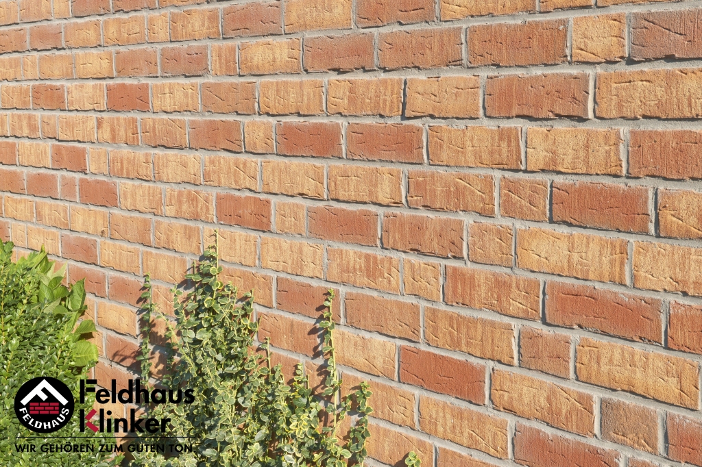 Фасадная плитка ручной формовки Feldhaus Klinker R686 Sintra ardor calino NF14, 240*14*71 мм