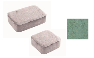 Плитка тротуарная, в комплекте 2 камня, Классико 1КО.4, зеленый, завод Выбор