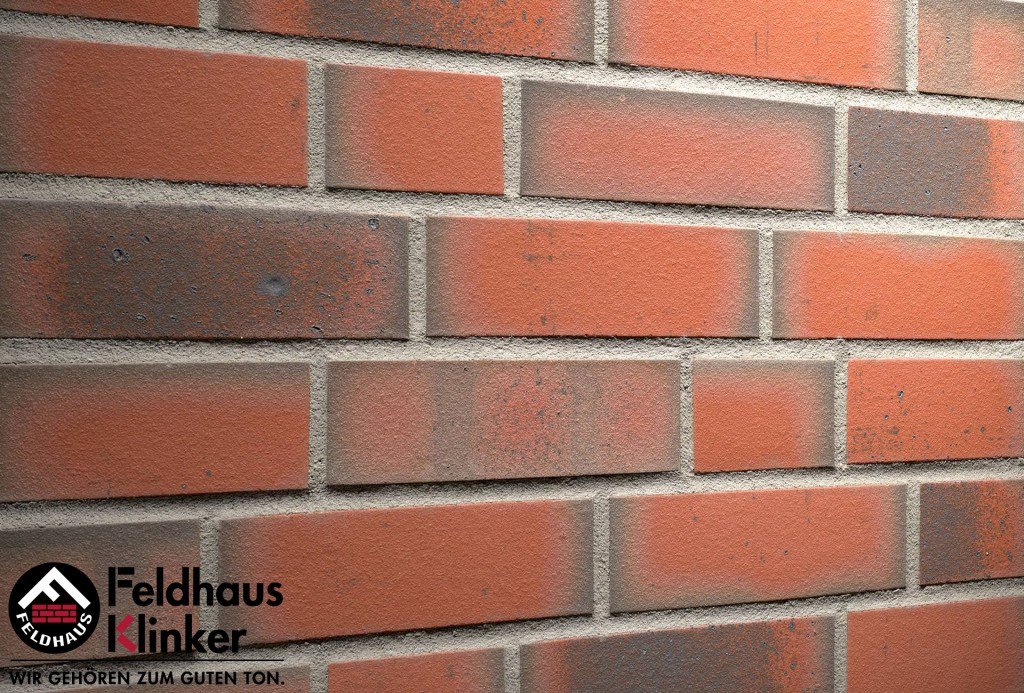 Фасадная плитка ручной формовки Feldhaus Klinker R788 planto ardor venito NF14, 240*14*71 мм