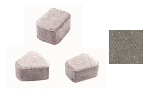 Плитка тротуарная, в комплекте 3 камня, Классико 2КО.6, гладкая, серый, завод Выбор