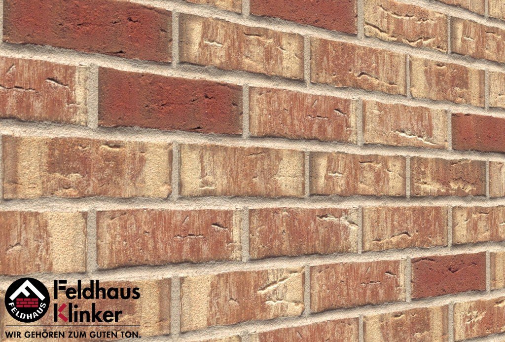 Фасадная плитка ручной формовки Feldhaus Klinker R690 Sintra ardor NF14, 240*14*71 мм